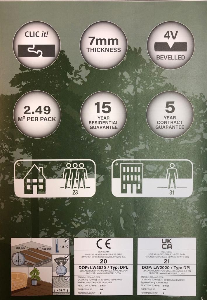 Sumatra 7mm Laminate - Naked Oak - Image 2