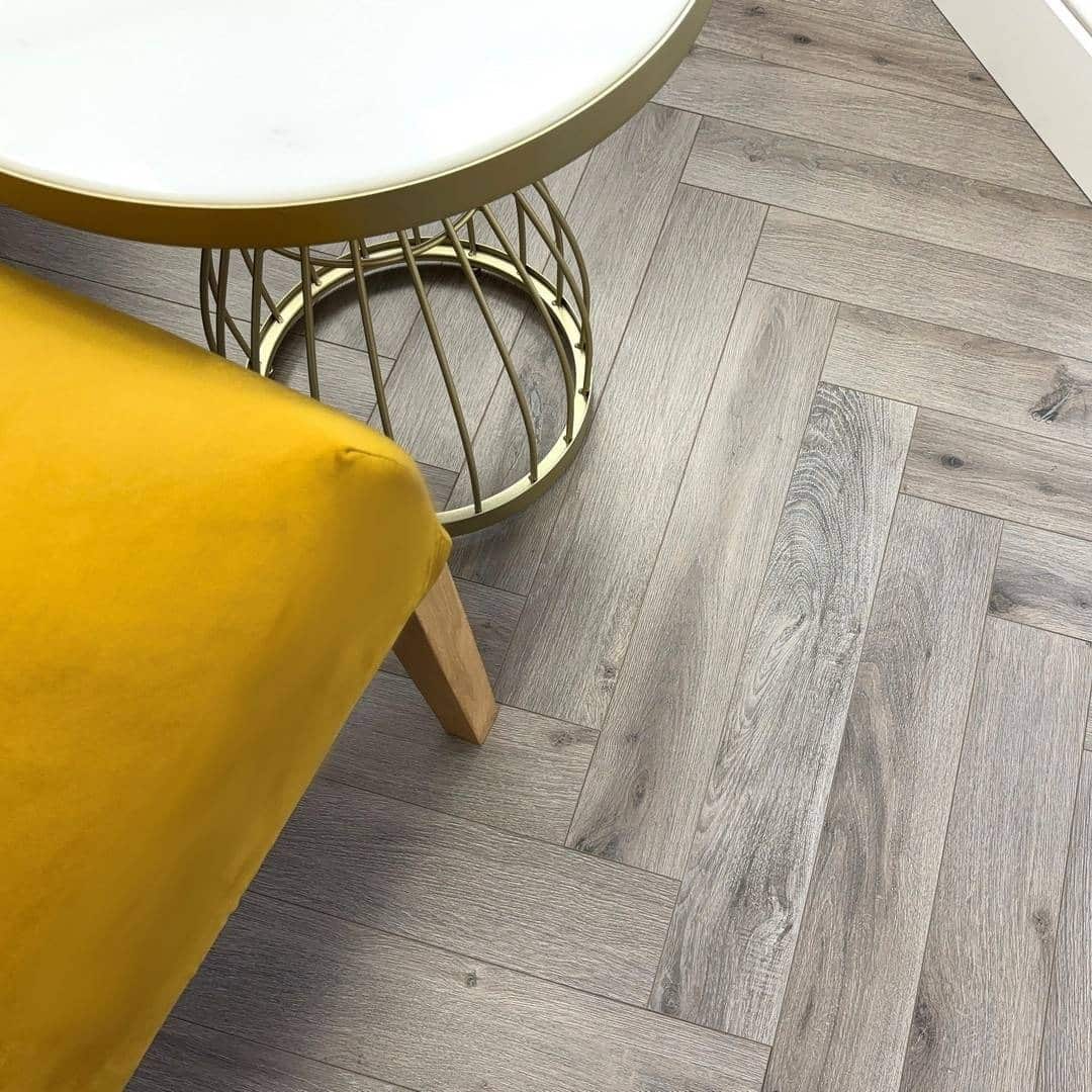 Embrace Herringbone Laminate Flooring Cappuccino Oak 12mm - Image 2