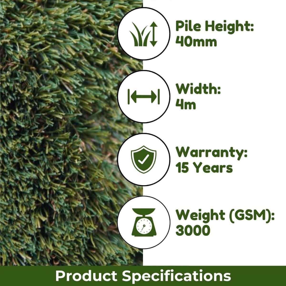 Premiership 40mm Artificial Grass - Image 5