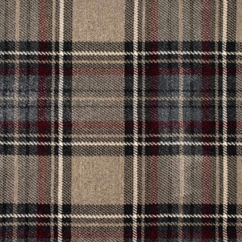 Highlands Tartan Wilton - Grey Red