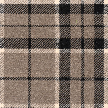Midas Tartan Wilton Carpet - Mink Black