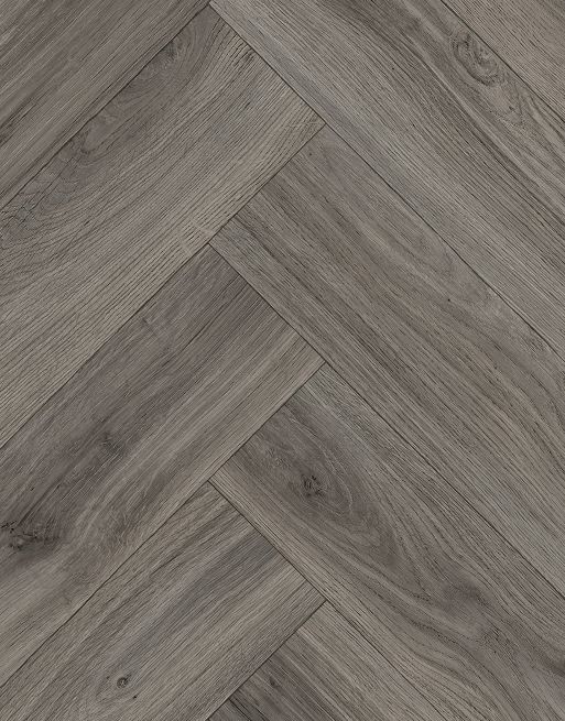 Supreme Carbon Oak Herringbone Vinyl Flooring