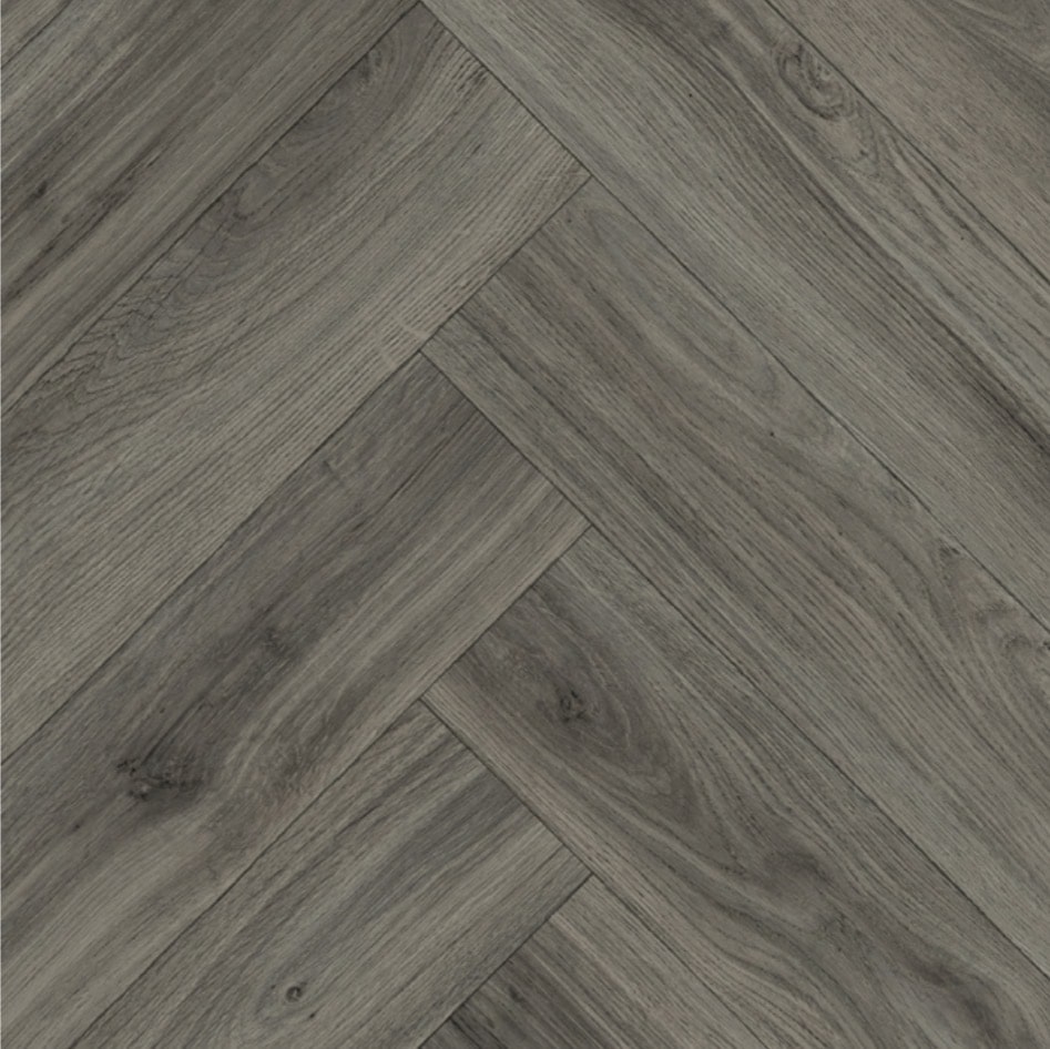 Stellar Herringbone Carbon Grey