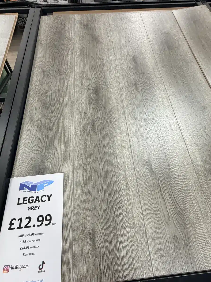 Legacy Grey Laminate at N&P Flooring showroom
