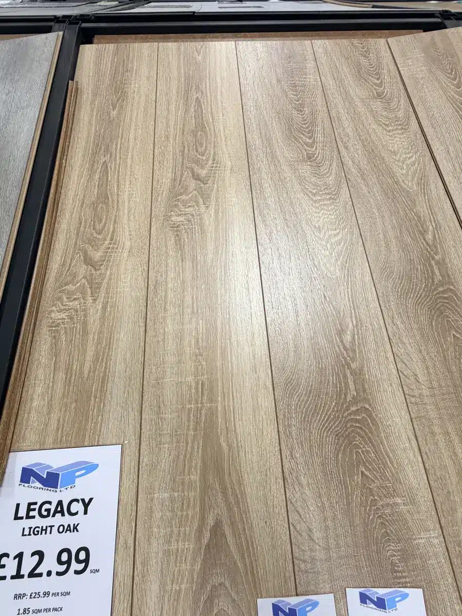 Legacy Light Oak Laminate at N&P Flooring showroom