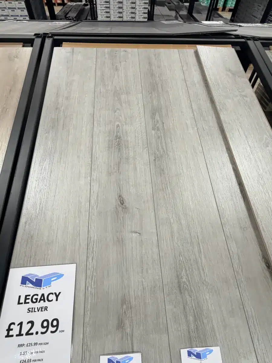 Legacy Silver Laminate at N&P Flooring showroom