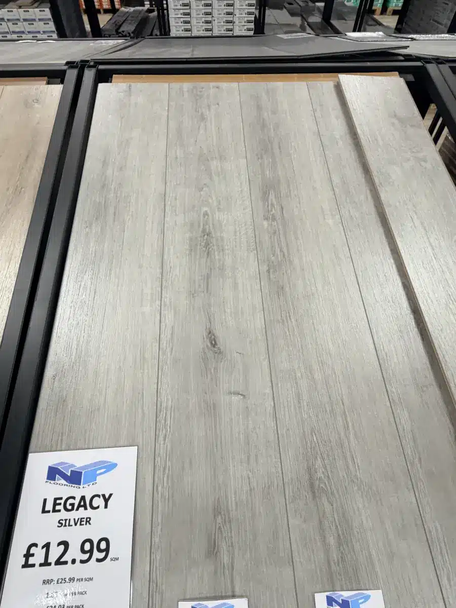 Legacy Silver Laminate at N&P Flooring showroom