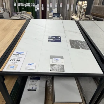 Nature Sense Aqua+ White Marble at N&P Flooring showroom
