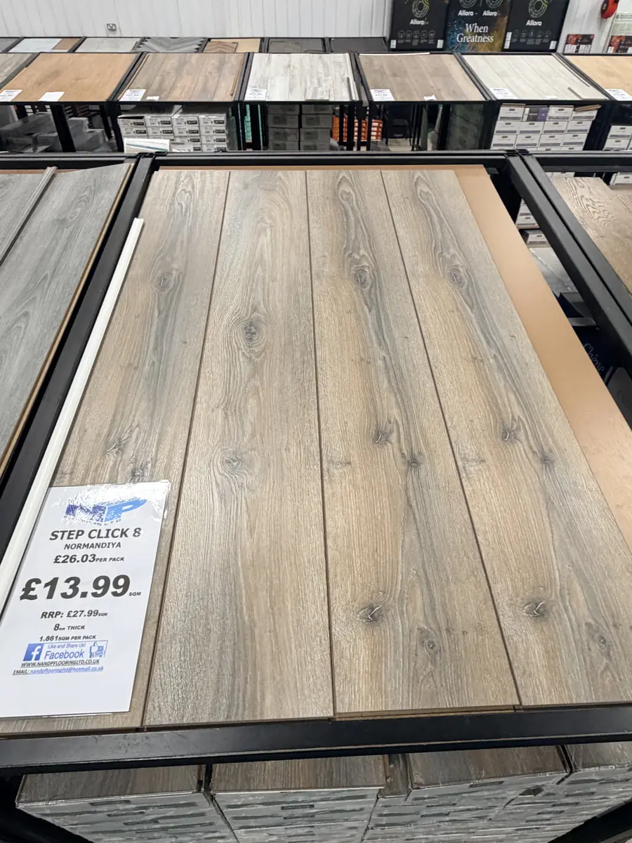 Step Click 8 Normandiya Laminate at N&P Flooring showroom