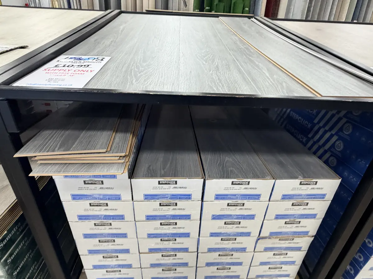 Step Click Smooth Meltem Laminate at N&P Flooring showroom