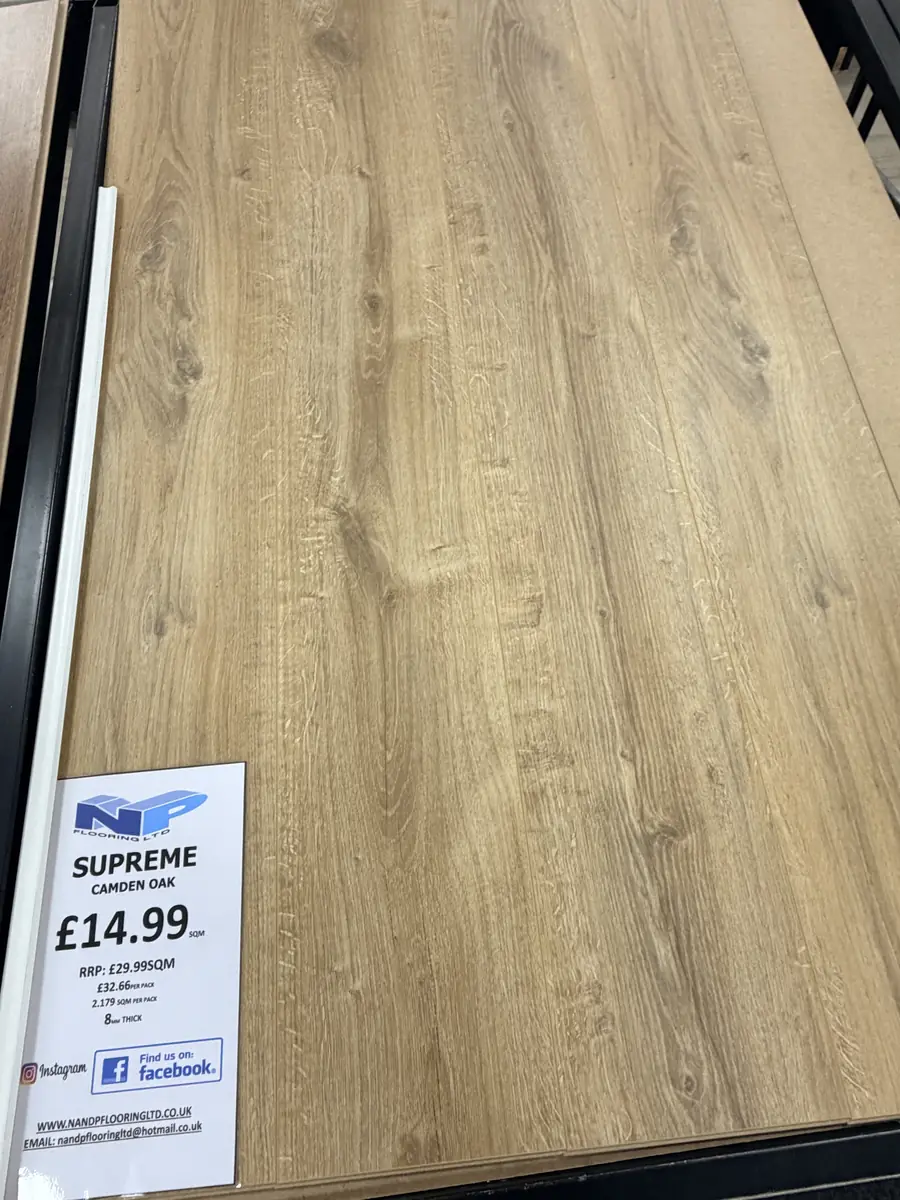Supreme Camden Oak Laminate at N&P Flooring showroom