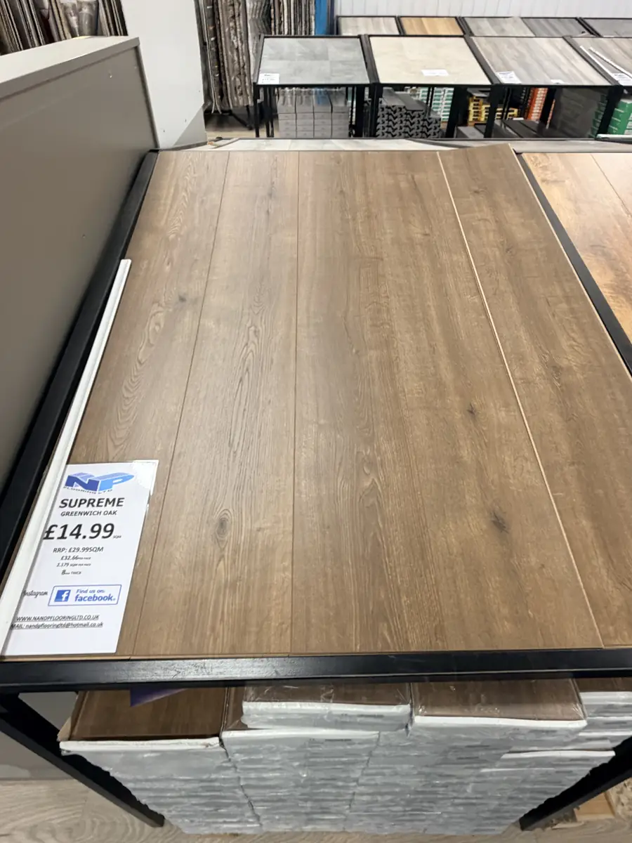 Supreme Greenwich Oak Laminate at N&P Flooring showroom
