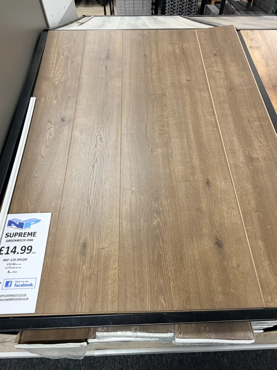 Supreme Greenwich Oak Laminate at N&P Flooring showroom