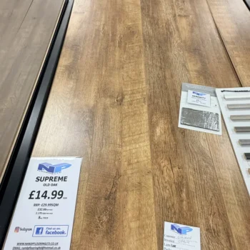 Supreme Old Oak Laminate at N&P Flooring showroom
