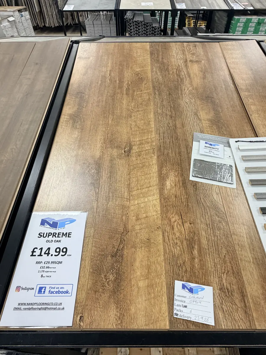 Supreme Old Oak Laminate at N&P Flooring showroom
