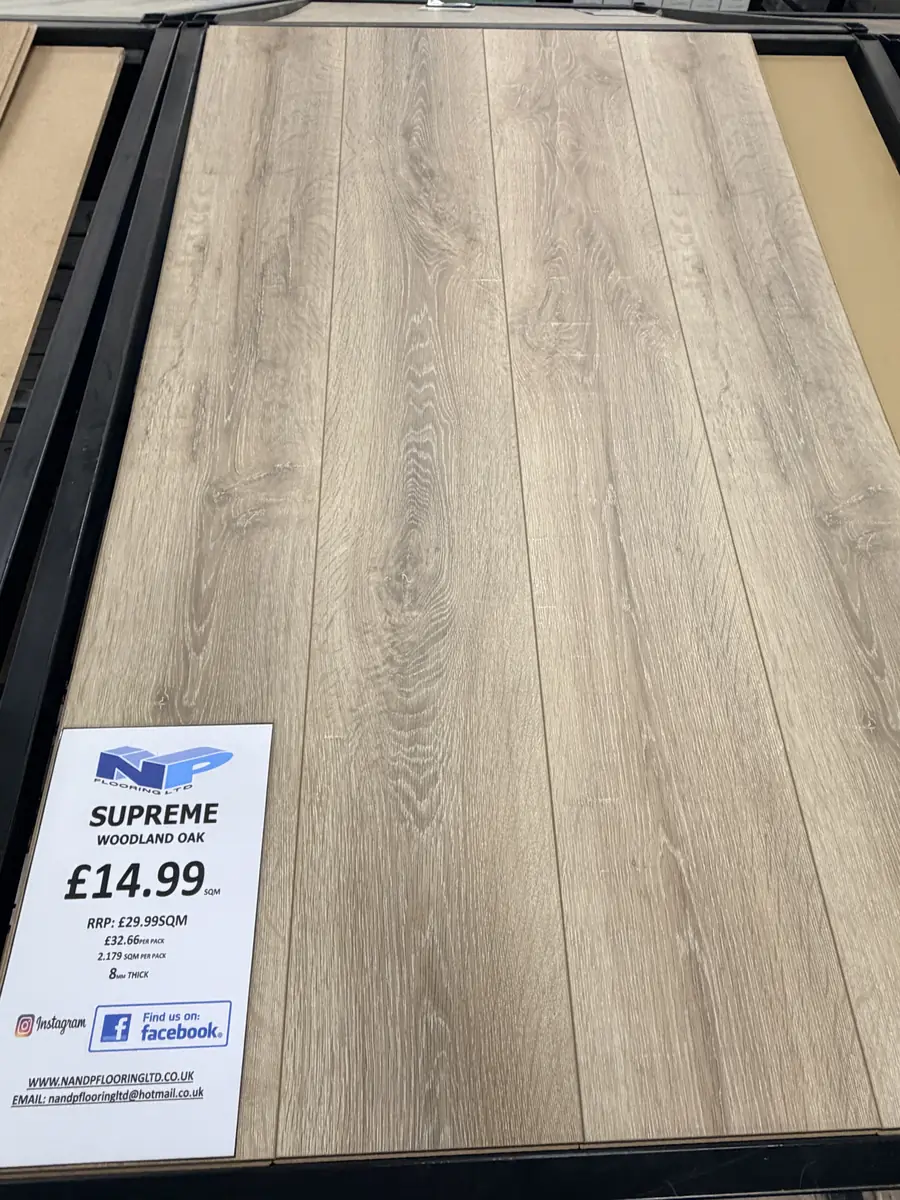Supreme Woodland Oak Laminate at N&P Flooring showroom