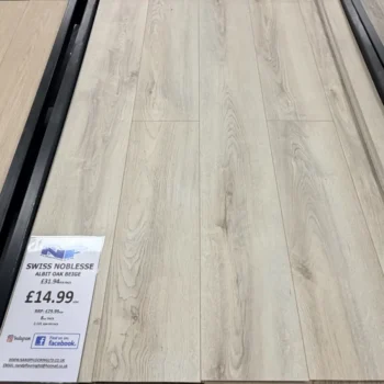 Swiss Noblesse Albit Oak Beige Laminate at N&P Flooring showroom
