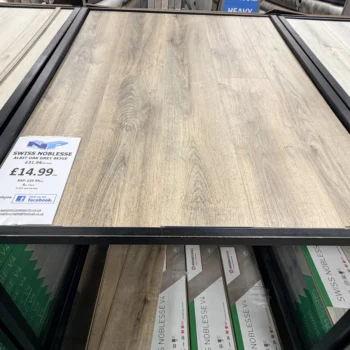 Swiss Noblesse Albit Oak Grey Beige Laminate at N&P Flooring showroom