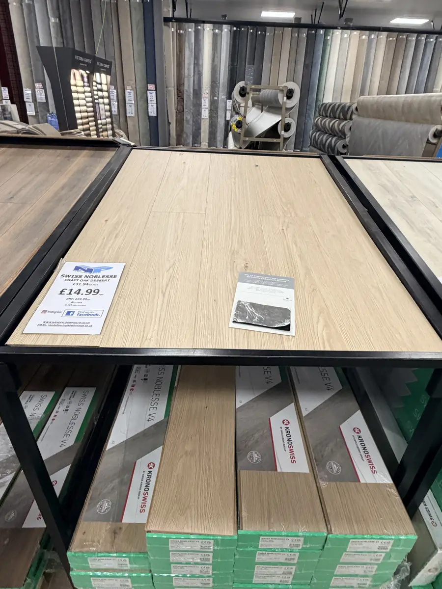 Swiss Noblesse Craft Oak Dessert Laminate at N&P Flooring showroom