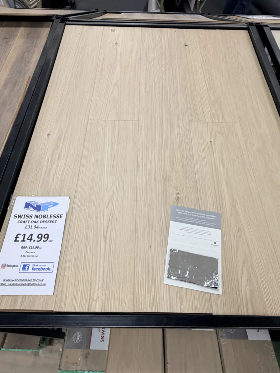 Swiss Noblesse Craft Oak Dessert Laminate at N&P Flooring showroom