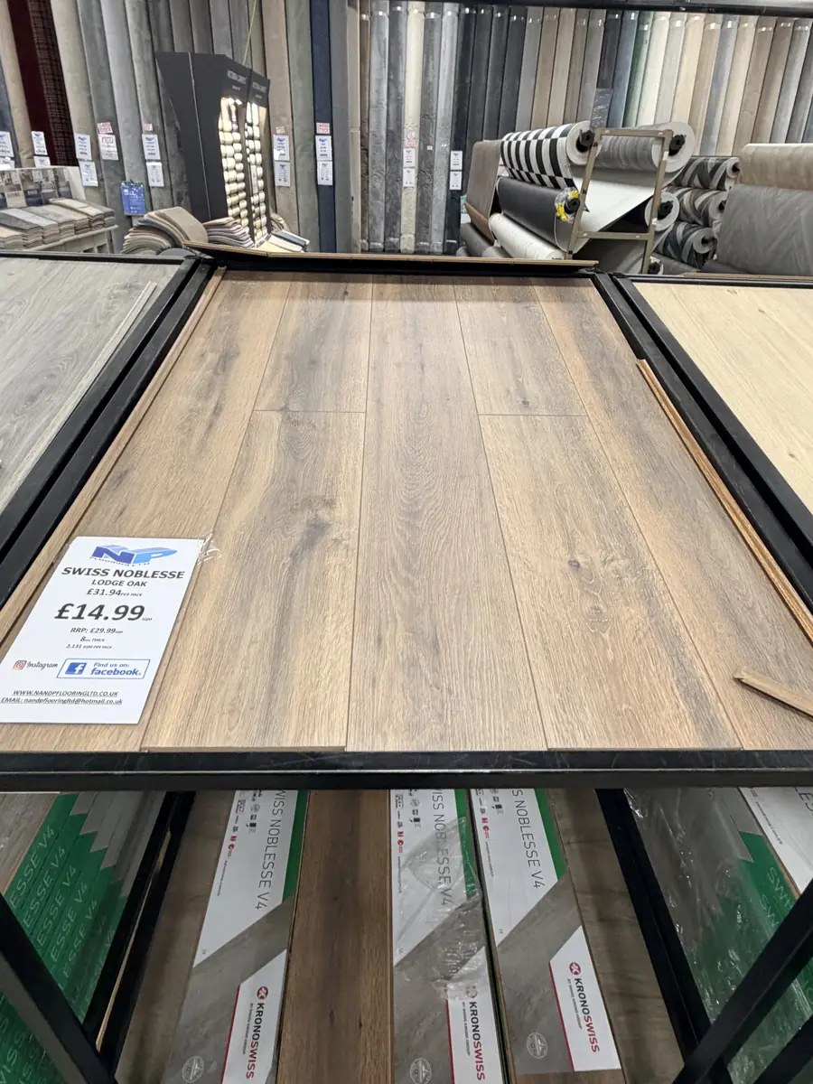 Swiss Noblesse Lodge Oak Laminate at N&P Flooring showroom
