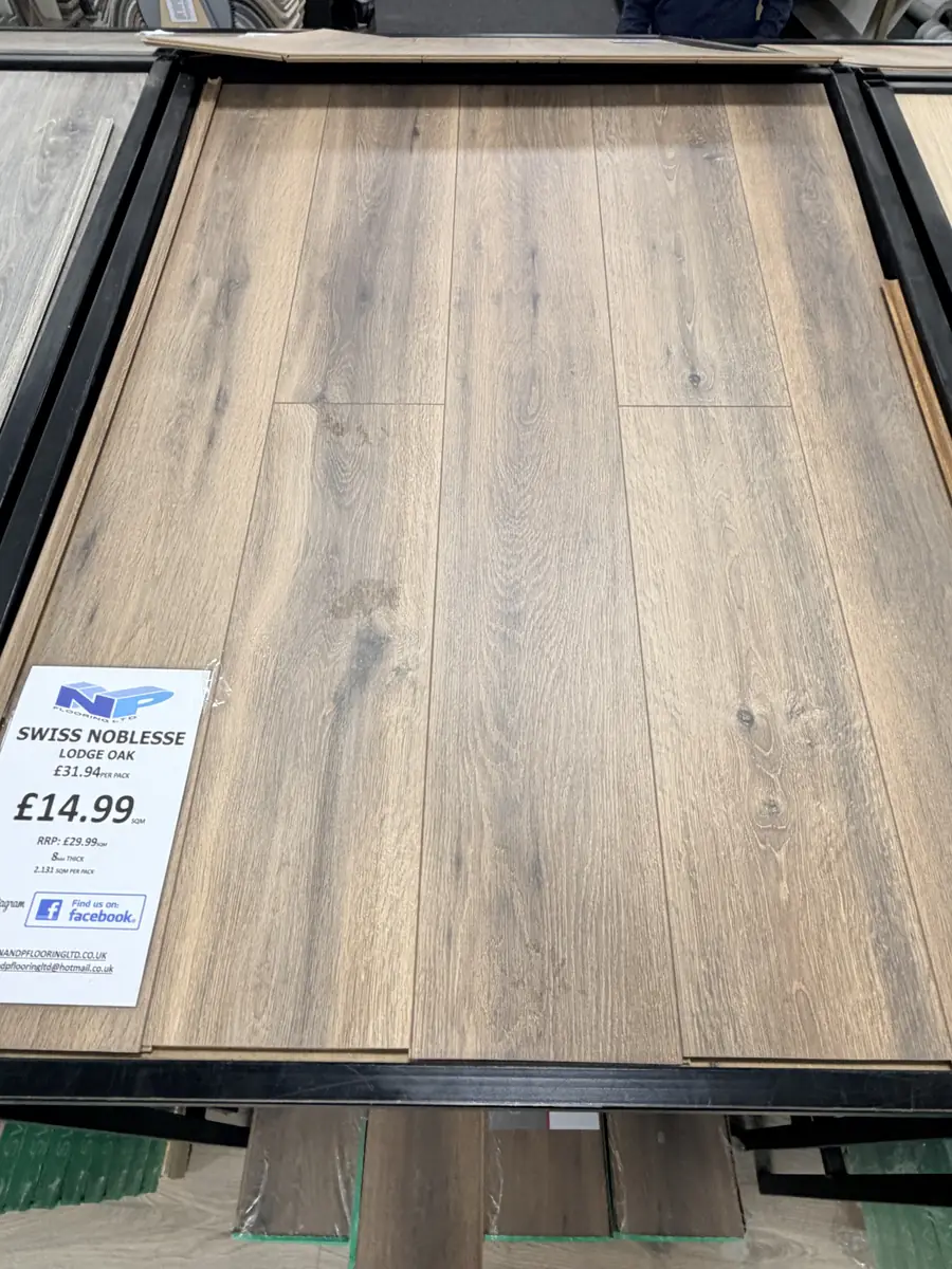Swiss Noblesse Lodge Oak Laminate at N&P Flooring showroom